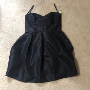 Black strapless dress